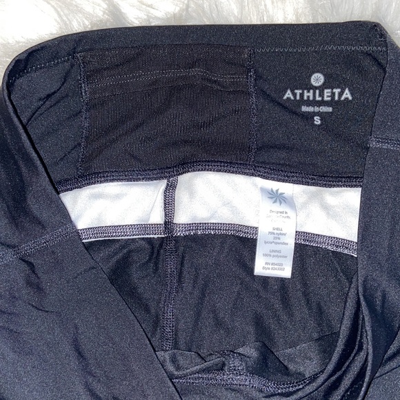 Athleta Black & White Sides Diagonal Striped Leggings Size Small - Picture 9 of 15